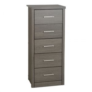 lisbon-narrow-chest-of-drawers-black-wood-grain-5-drawer