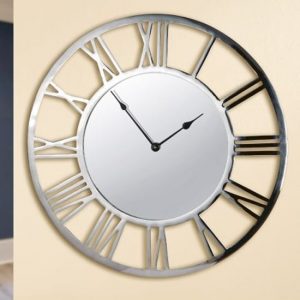 livello-aluminium-wall-clock-silver-frame