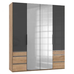 lloyd-tall-4-doors-mirror-wardrobe-gloss-grey-planked-oak