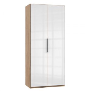 lloyd-wooden-wardrobe-gloss-white-planked-oak-2-doors