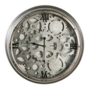 loft-glass-wall-clock-anthracite-silver-metal-frame
