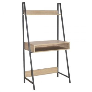 loft-wooden-ladder-bookcase-desk-oak-grey-metal-frame