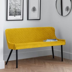 luxe-high-back-velvet-dining-bench-mustard