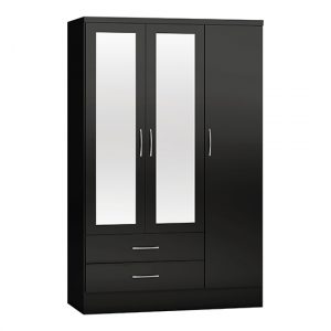 mack-mirrored-gloss-wardrobe-3-doors-2-drawers-black