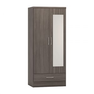 mack-mirrored-wardrobe-2-door-1-drawer-black-wood-grain