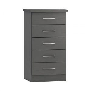 mack-narrow-wooden-chest-of-5-drawers-3d-effect-grey