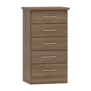 mack-narrow-wooden-chest-of-5-drawers-rustic-oak-effect