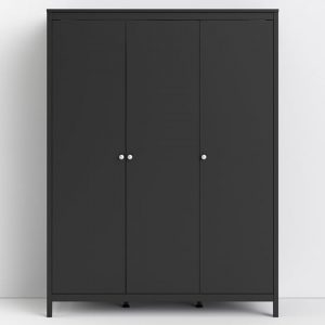 macron-wooden-triple-door-wardrobe-matt-black