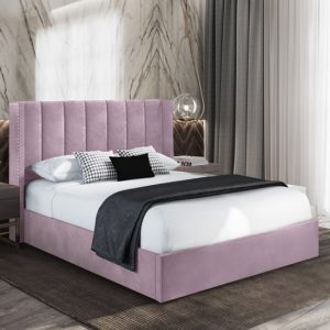manchester-plush-velvet-double-bed-pink