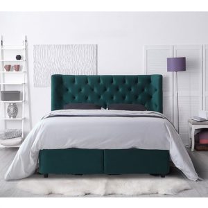 mayfair-tactile-fabric-storage-double-bed-green