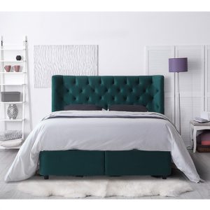 mayfair-tactile-fabric-storage-king-size-bed-green