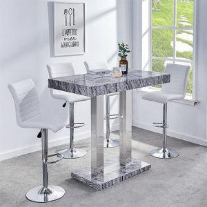 melange-grey-marble-bar-table-4-ripple-white-stools-n