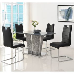 melange-small-grey-glass-dining-set-4-black-petra-chairs
