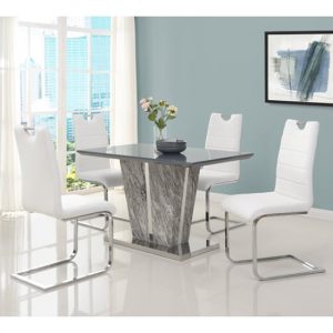 melange-small-grey-glass-dining-set-4-white-petra-chairs