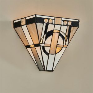 metropolitan-tiffany-glass-wall-light-matt-black