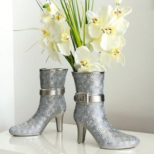 milano-ceramic-set-of-2-boots-vase-silver