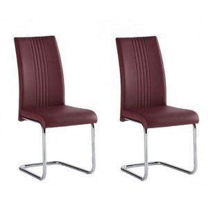 monaco-red-pu-leather-dining-chair-a-pair