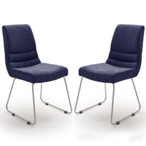 montera-blue-fabric-cantilever-dining-chairs-pair