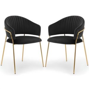 monza-black-brushed-velvet-dining-chairs-gold-legs-pair