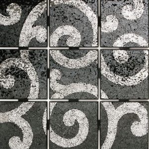 mosaie-9pc-opulent-metal-wall-art-black-and-silver