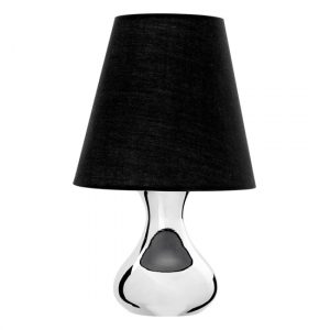 nellstrom-black-fabric-shade-table-lamp-chrome-metal-base