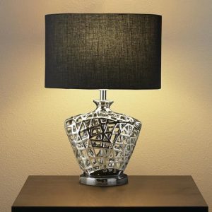 network-black-fabric-drum-shade-table-lamp-chrome