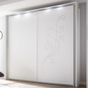 nevea-led-sliding-wooden-door-wardrobe-serigraphed-white