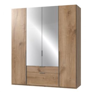 new-york-mirrored-4-doors-wardrobe-planked-oak