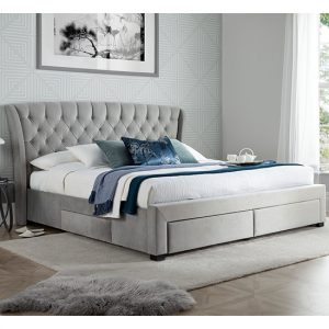 newton-velvet-4-drawers-storage-king-size-bed-grey