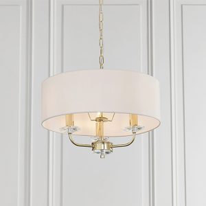 nixon-3-lights-white-fabric-pendant-light-brass