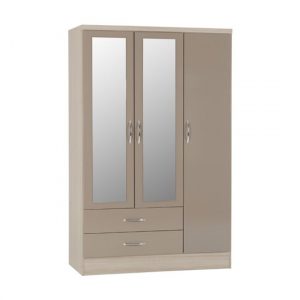 nunky-mirrored-wardrobe-oyster-gloss-3-doors-2-drawers