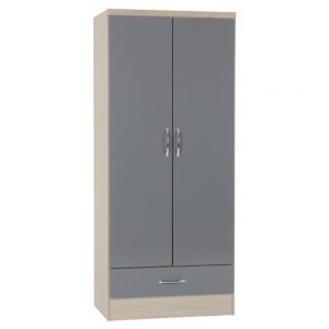 nunky-wardrobe-grey-gloss-2-doors-1-drawer