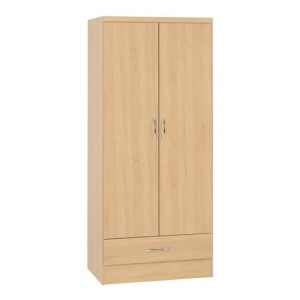 nunky-wardrobe-sonoma-oak-2-doors-1-drawer