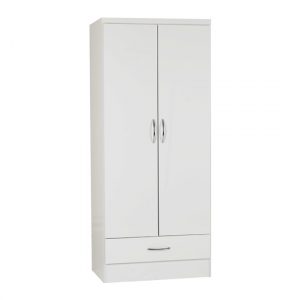 nunky-wardrobe-white-high-gloss-2-doors-1-drawers
