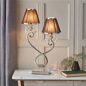 oksana-twin-table-lamp-nickel-chocolate-shades