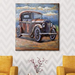 oldtimer-picture-metal-wall-art-brown