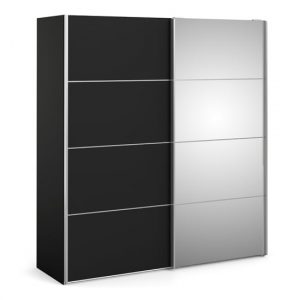 opim-mirrored-sliding-doors-wardrobe-black-2-shelves
