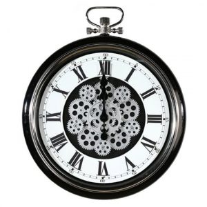 origin-glass-wall-clock-black-silver-metal-frame