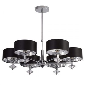 orleans-chrome-6-pendant-light-black-shade-silver-inner