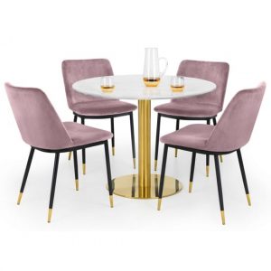 palermo-marble-dining-table-4-dusseldorf-pink-chairs