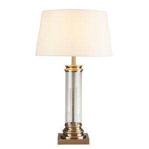 pedestal-cream-fabric-shade-table-lamp-antique-brass
