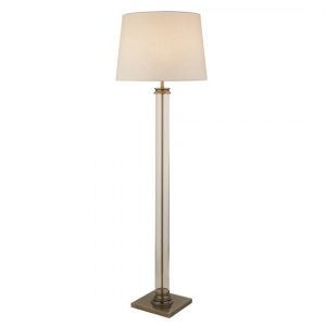 pedestal-white-fabric-shade-floor-lamp-antique-brass