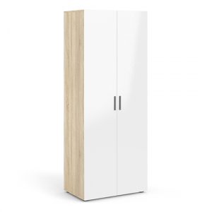 perkin-high-gloss-wardrobe-2-doors-oak-white