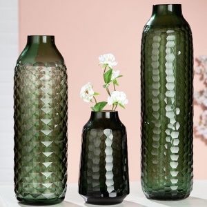 piedi-glass-set-of-3-decorative-vases-green