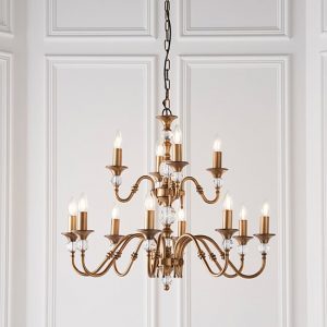 polina-12-lights-crystal-glass-pendant-light-antique-brass