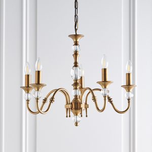 polina-5-lights-crystal-glass-pendant-light-antique-brass