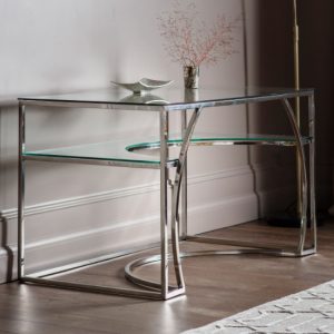 porta-clear-glass-study-desk-silver-stainless-steel-frame