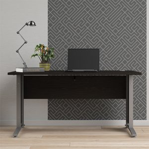 prax-150cm-computer-desk-black-silver-grey-legs