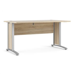 prax-150cm-computer-desk-oak-silver-grey-legs