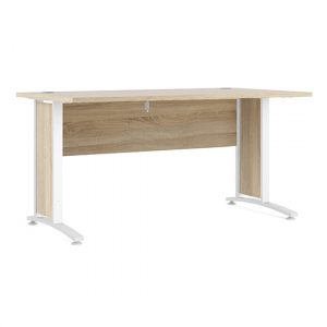 prax-150cm-computer-desk-oak-white-legs